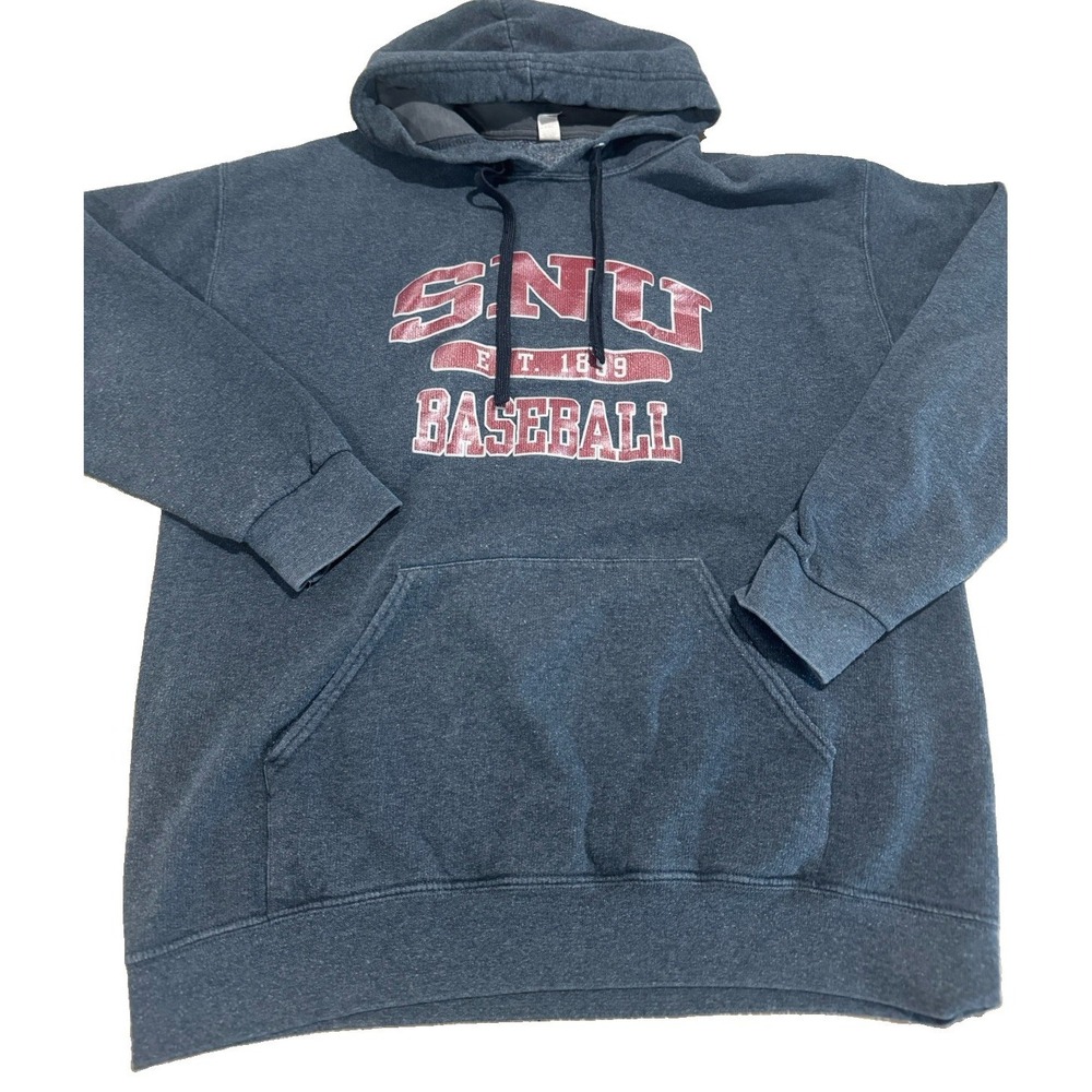 Southern Nazarene University SNU Baseball Hoodie Mens Large Fruit of the Loom